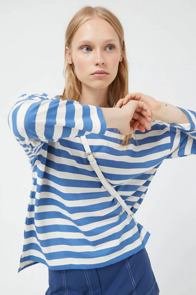Compania Fantastica Blue Striped Long Sleeve T-shirt