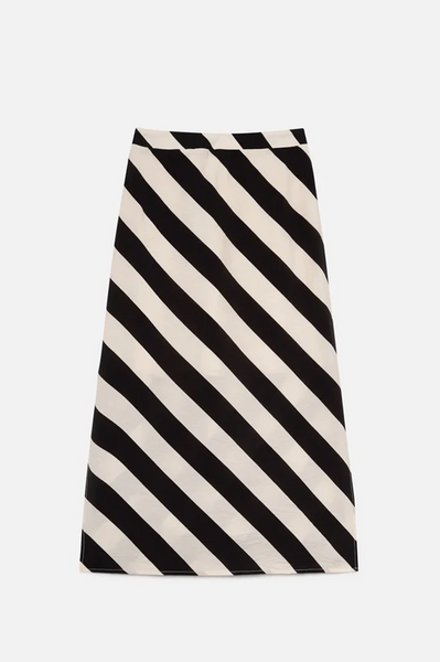 Compania Fantastica Cruela Striped Asymmetric Skirt