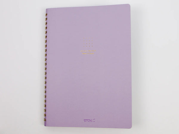 Midori - Ring Notebook - A5 Colour Dot Grid - Purple
