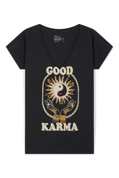 Leon & Harper - Karma Tonton T Shirt Off Black