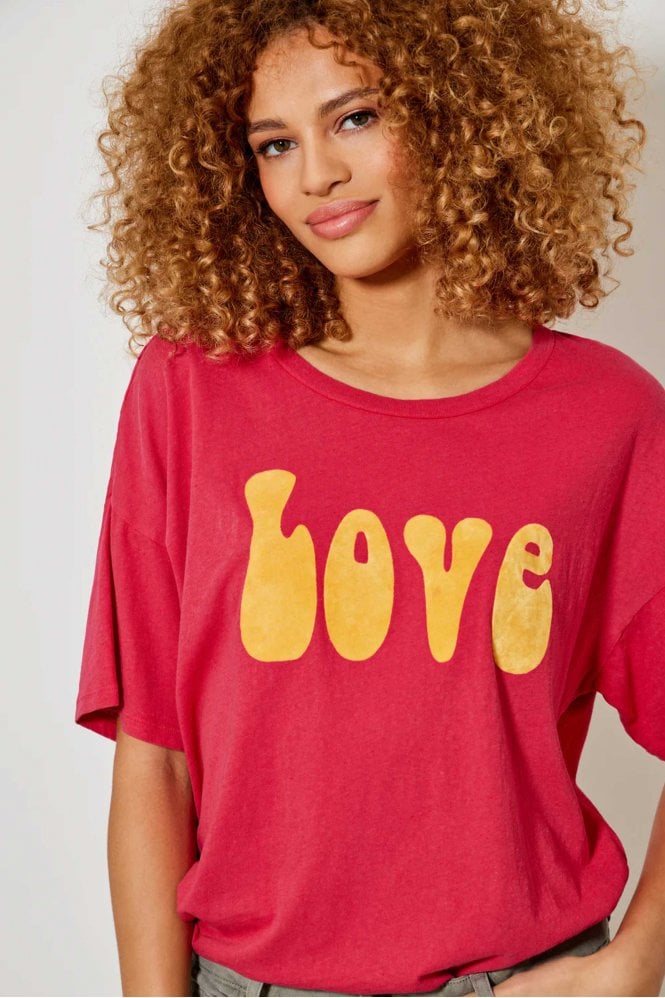 Five Jeans Cherry and Yellow Love T Shirt 