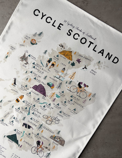 Oldfield design co Tea Towel - Cycle Scotland