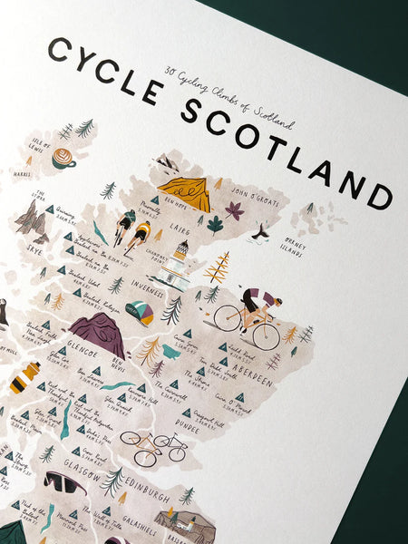 Oldfield design co Cycle Scotland - A3 Map Checklist