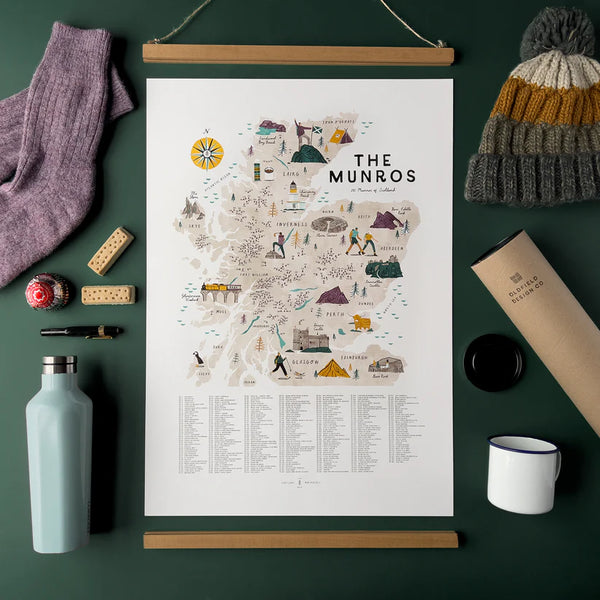 Oldfield design co The Munros - A2 Map Checklist