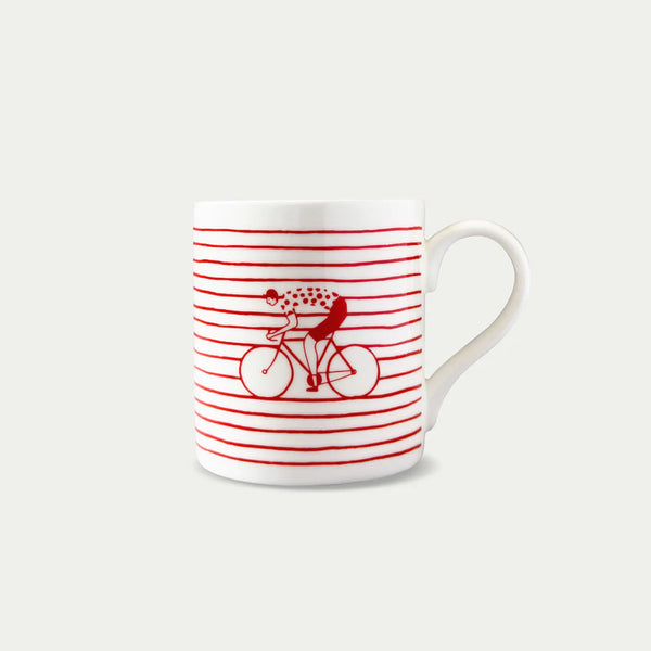 Oldfield design co Striped Cyclist Mug