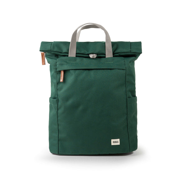 roka-finchley-a-large-recycled-canvas-backpack-forest