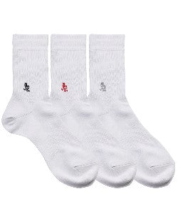 Gramicci Basic 3-Pack Crew Socks (White)