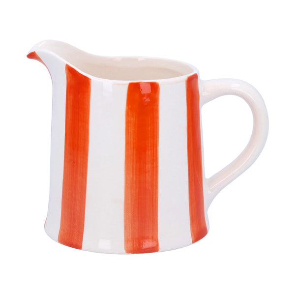 Gisela Graham Milk Jug - Orange Stripe