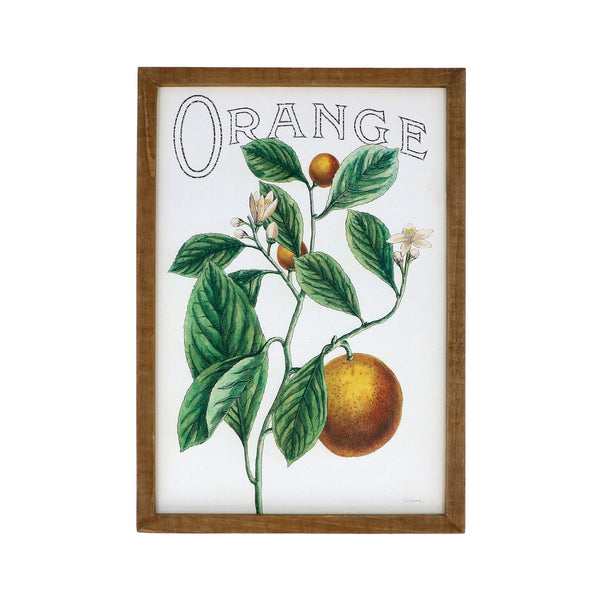 Gisela Graham Wood Frame Picture - Orange Blossom, 38x27cm