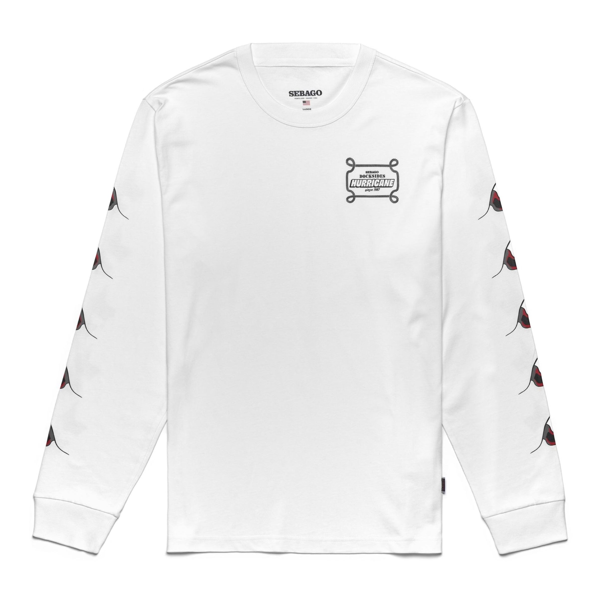 Sebago  T-Shirt Roxbury Hurricane White Natural