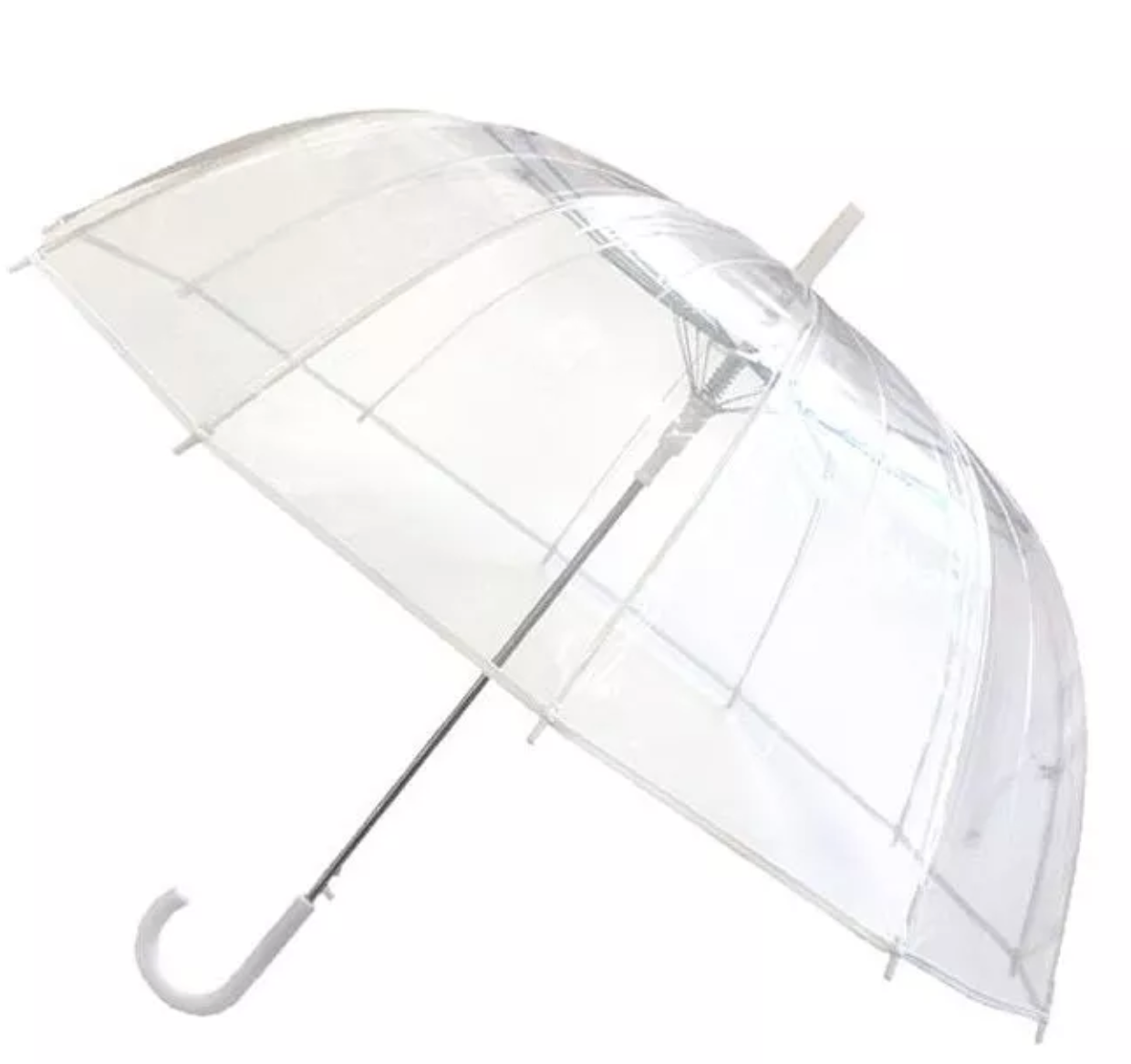 Smati Extra Large Transparent Umbrella With White Border - Wedding