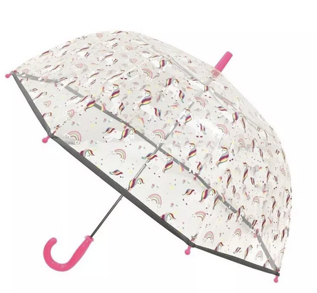 Smati Kids Unicorn Transparent Umbrella With Reflective Border