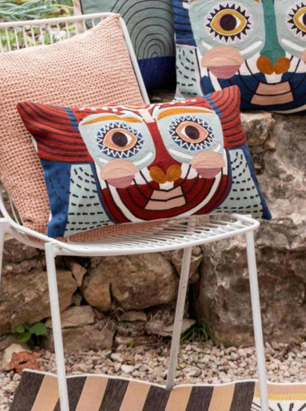 Viva Raise Yaku Embroidered Cushion - 30x50cm