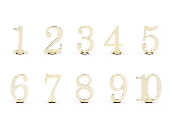 Ginger Ray Wooden Table Numbers, 10.5cm