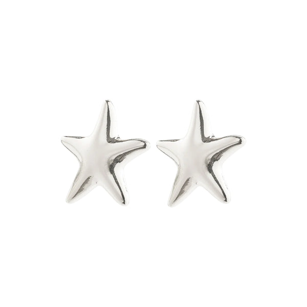 pilgrim-force-silver-plated-star-earrings
