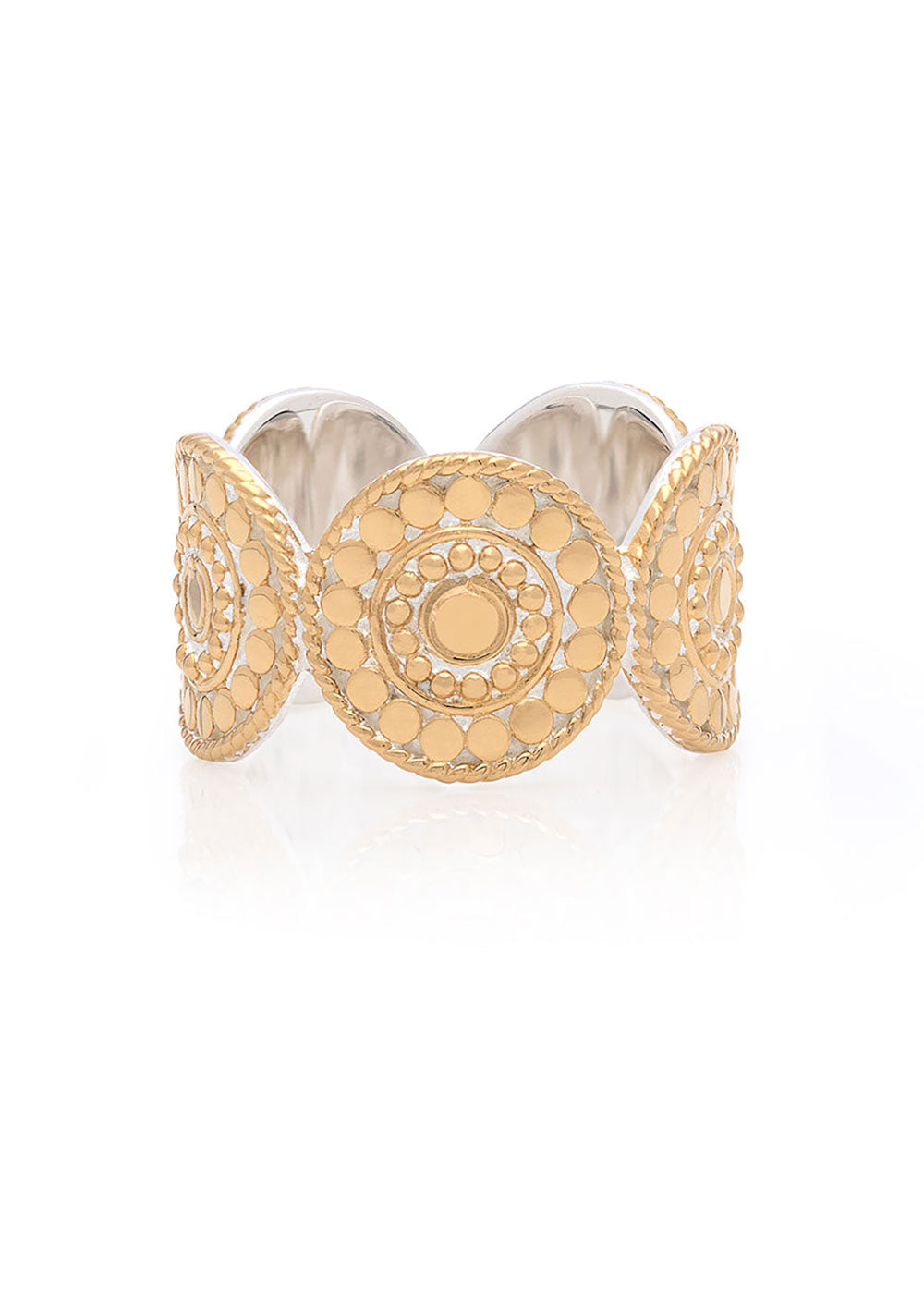 Anna Beck Contrast Dotted Multi-disc Ring - Gold