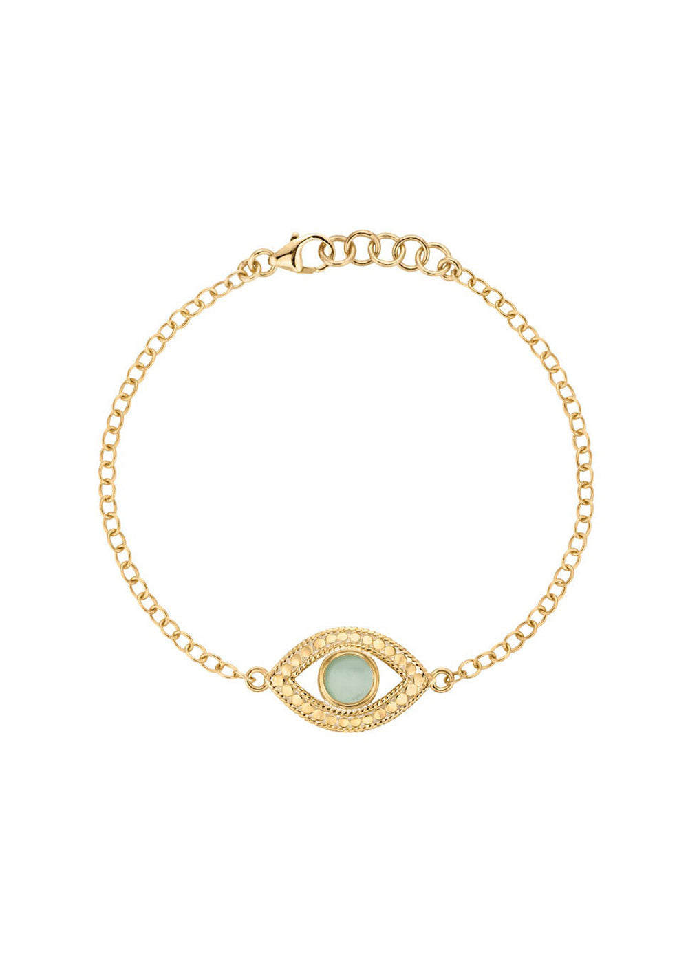 Anna Beck Evil Eye Green Quartz Bracelet - Gold