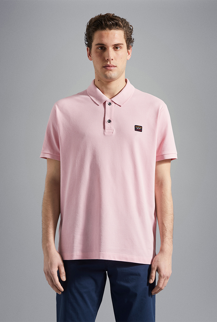 Paul & Shark Men's Organic Cotton Piqué Polo With Iconic Badge