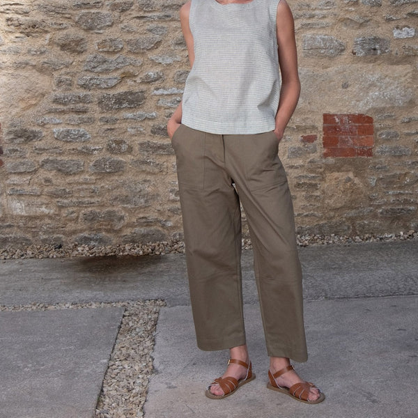 Bibico Margate Relaxed Trousers - Twill Olive