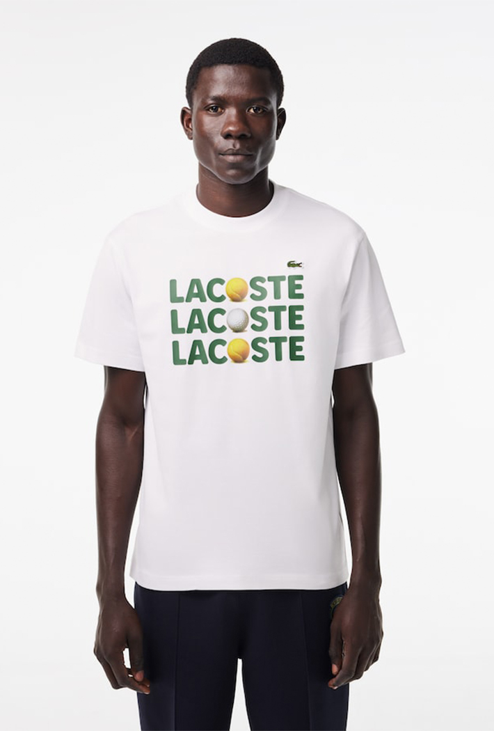 Lacoste Lacoste Men's Heavy Cotton Ball Print T