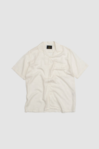  Portuguese Flannel Modal Jacquard Palm Tree Shirt White