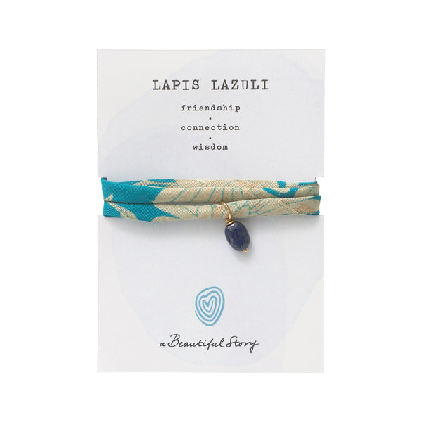 Beautiful Story Sari Wrap Bracelet - Lapis Lazuli