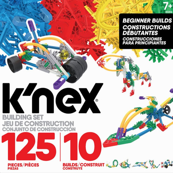 NDA TOYS Knex Classics 125 Piece, 10 Model Beginner Builds