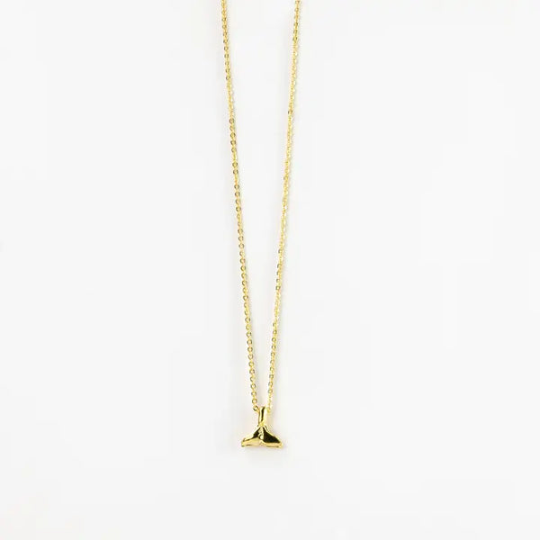 Pineapple Island Asri Whale Tail Gold Necklace