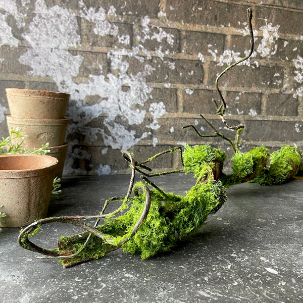 livs Faux Gnarly Twig Garland With Moss