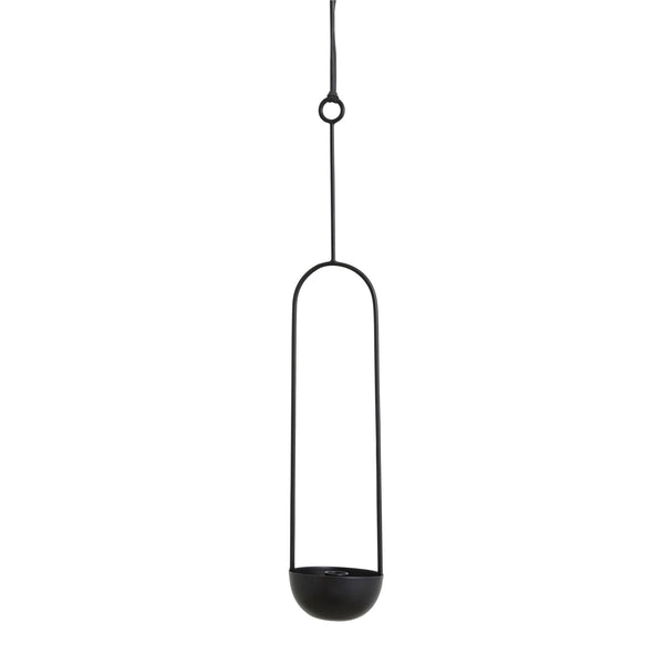 Nordal Black Hanging Candle Holder