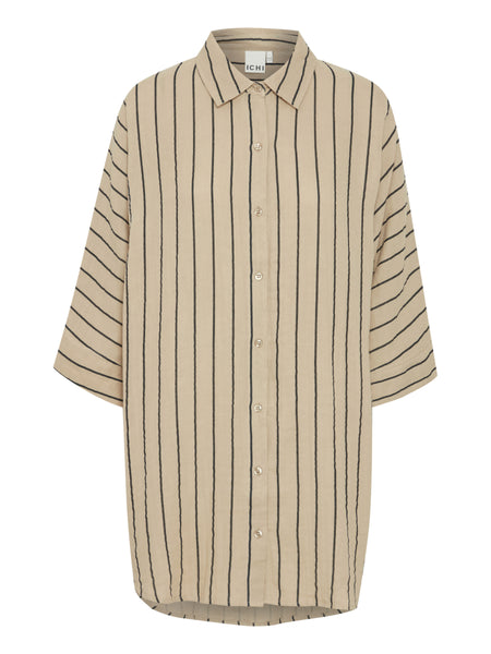 ICHI Foxa Striped Beach Shirt