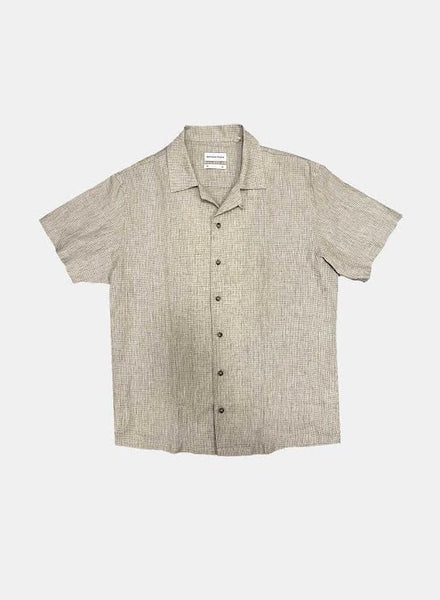Edmmond - Picnic Short Sleeve Shirt Plain Light Brown