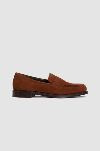 Drake's Charles Goodyear Welted Penny Loafer Snuff Suede