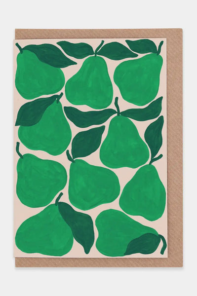 Evermade Green Pears Greetings Card