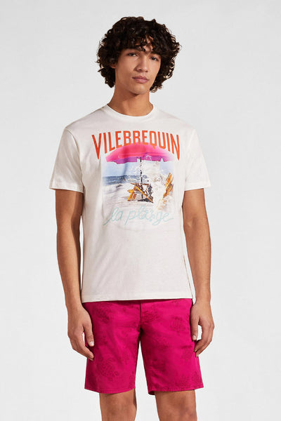 Vilebrequin Wave On Vbq Beach T-shirt Off-white