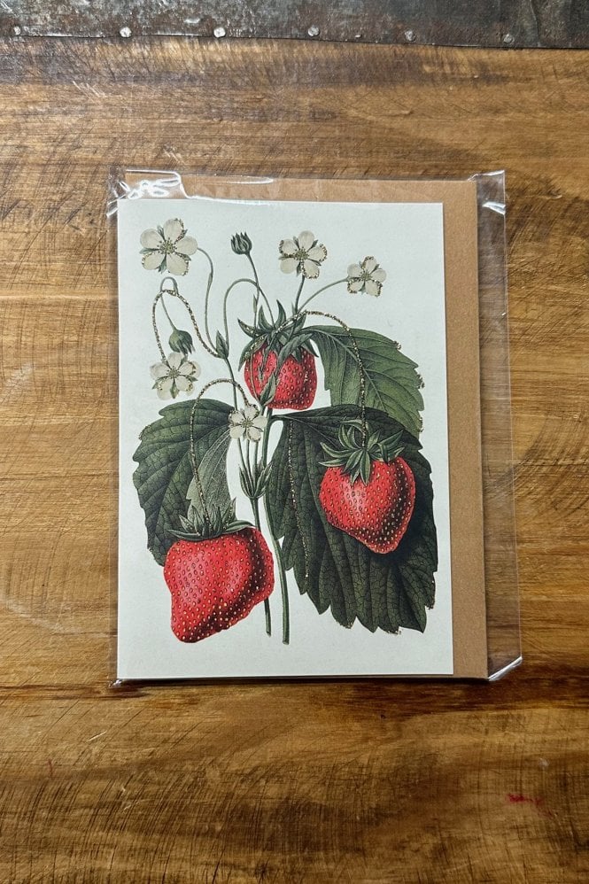 Vanilla Fly Strawberries Greeting Card