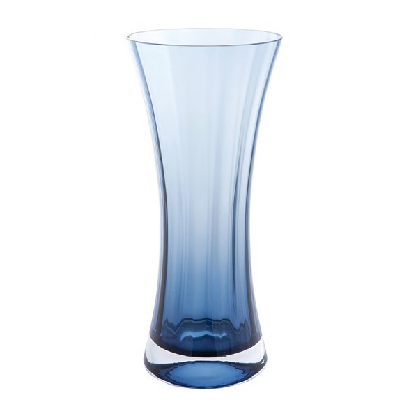 Dartington Crystal Florabundance Ink Blue Carnation Vase