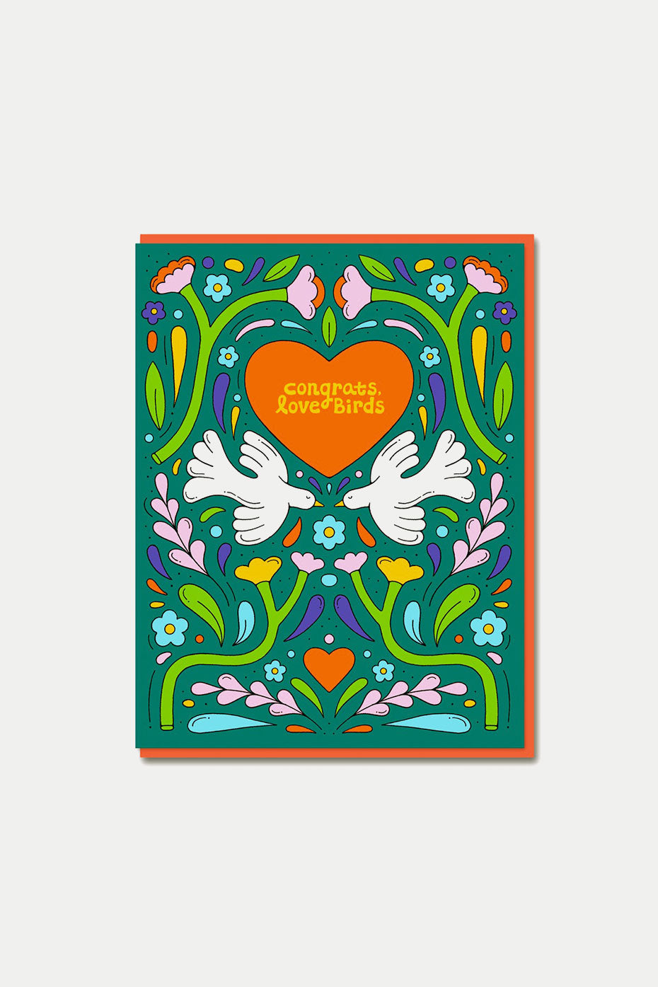 1973 Congrats Love Birds Card