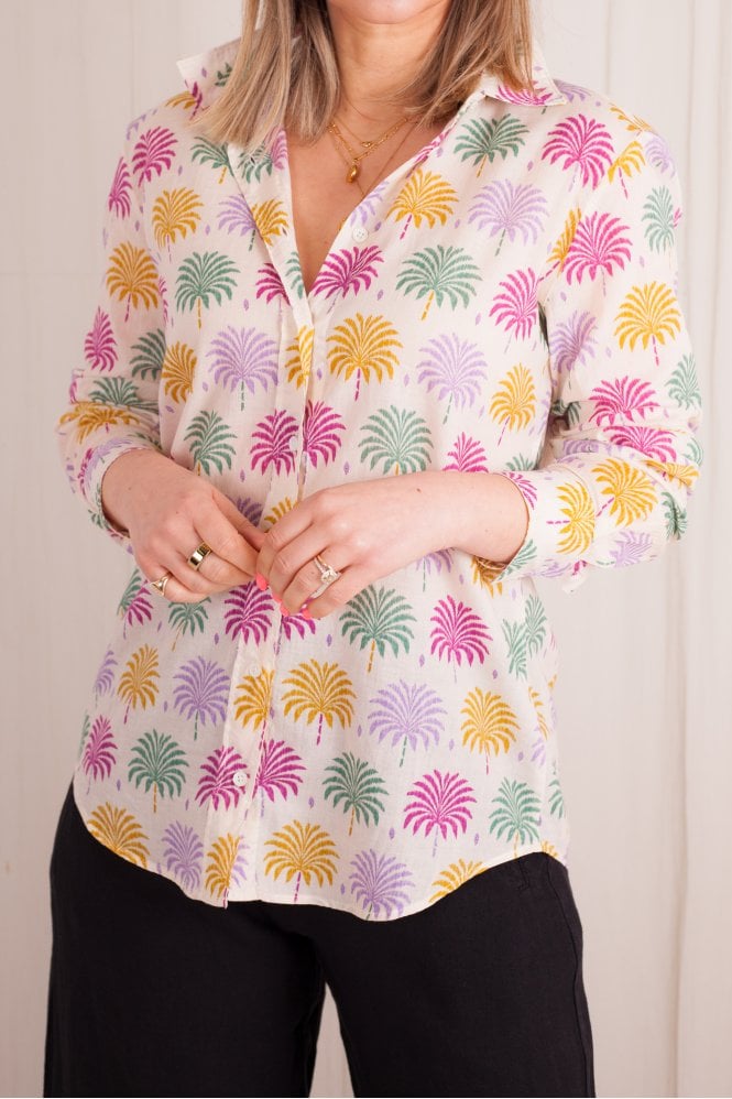 Hartford Coraz Shirt In Palm Print