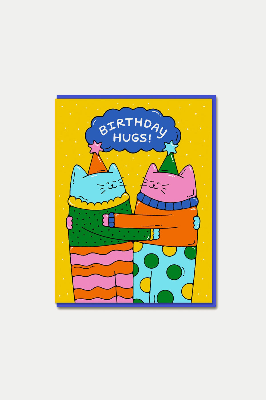 1973 Birthday Hugging Cats Card
