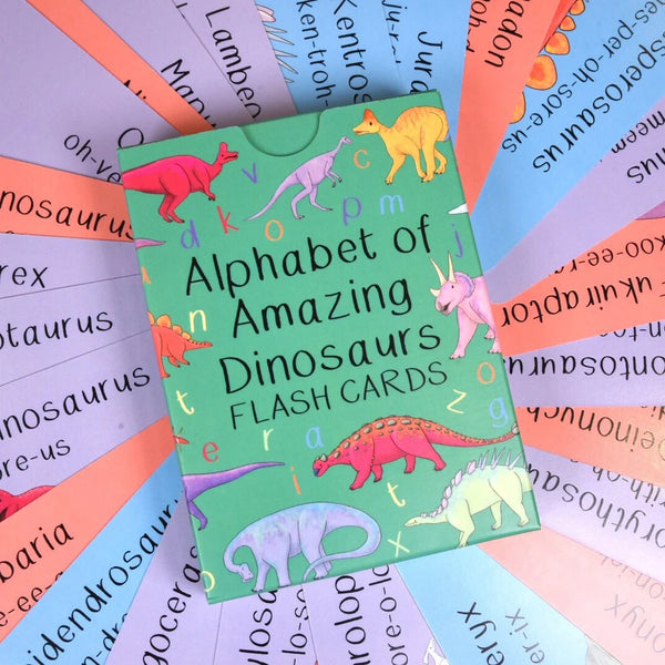Button And Squirt : Alphabet Of Amazing Dinosaurs Flash Cards