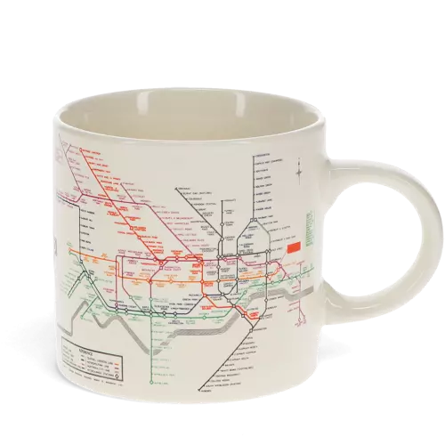Lark London Tfl Heritage Tube Map Ceramic Mug