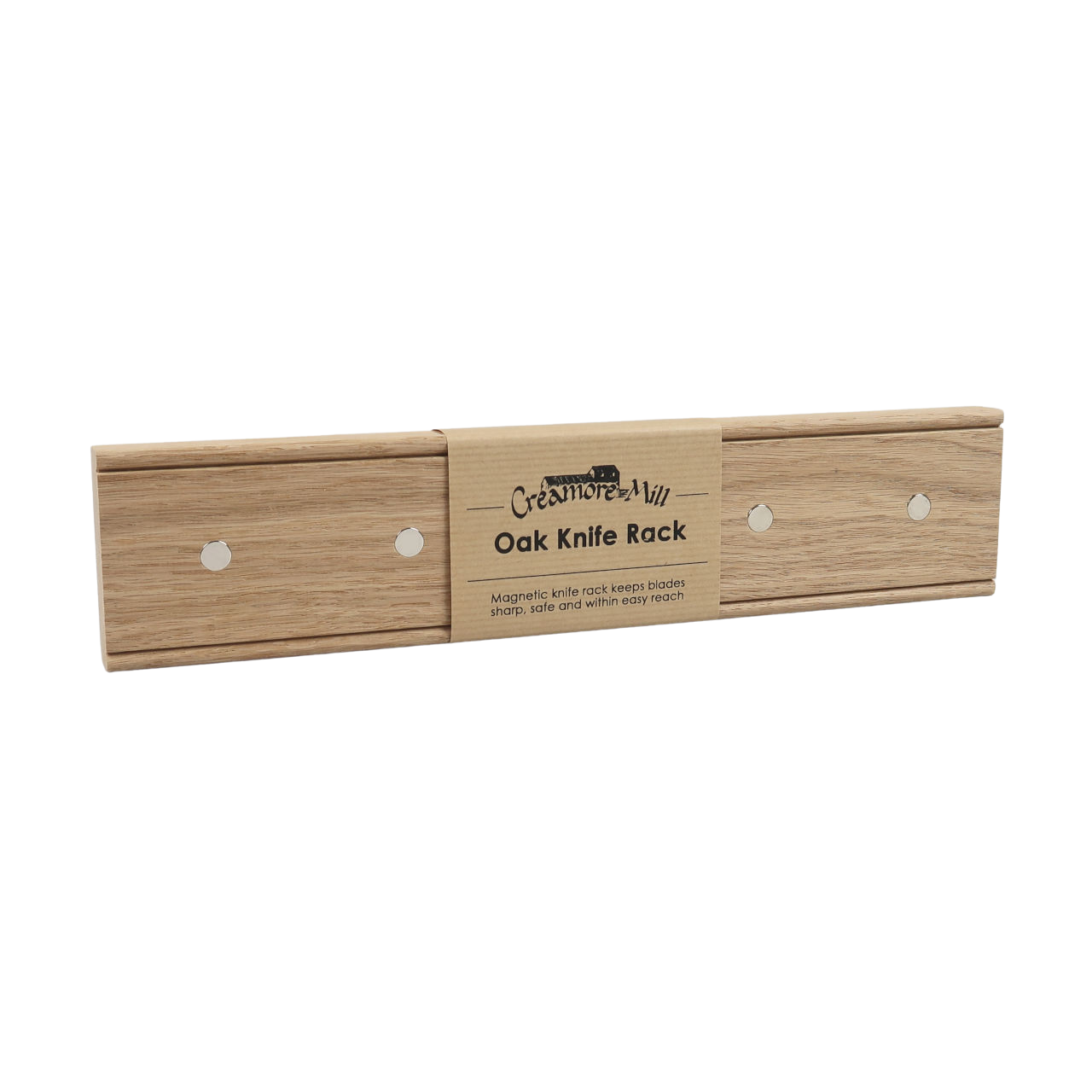 Creamore Mill Knife Rack Oak - 5 Magnets