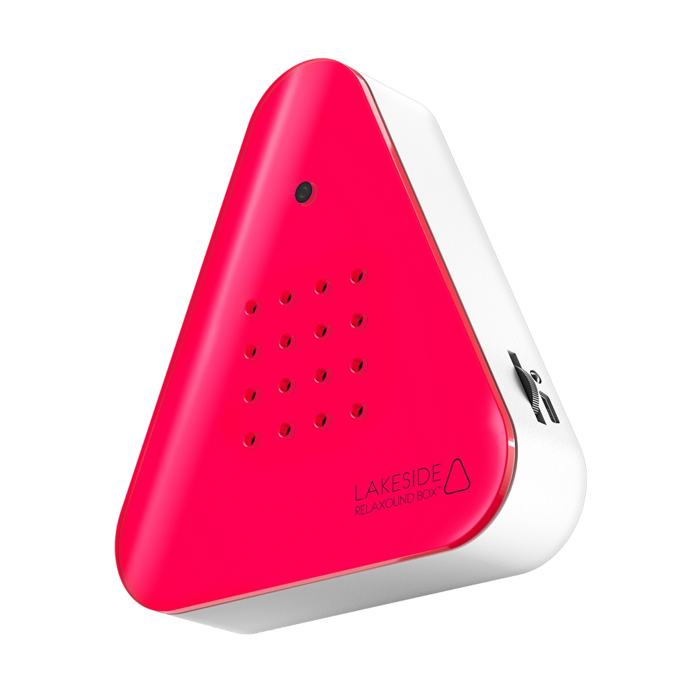Relaxound Lakesidebox Motion Sensor Sound Box In Neon Pink Birds Chirping & Splashing Water