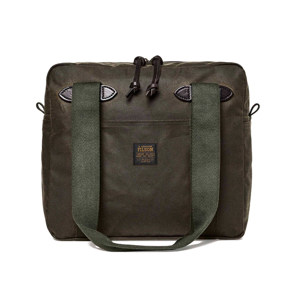 filson-tin-cloth-tote-bag-with-zipper-otter-green