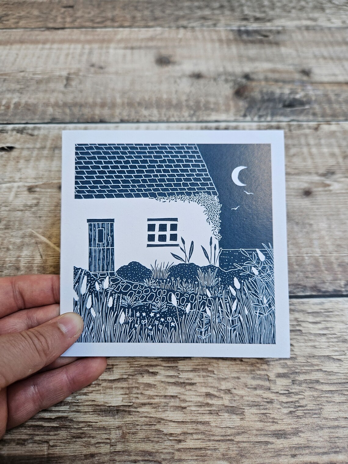 Flotsam Prints Coastal Cottage Greeting Card