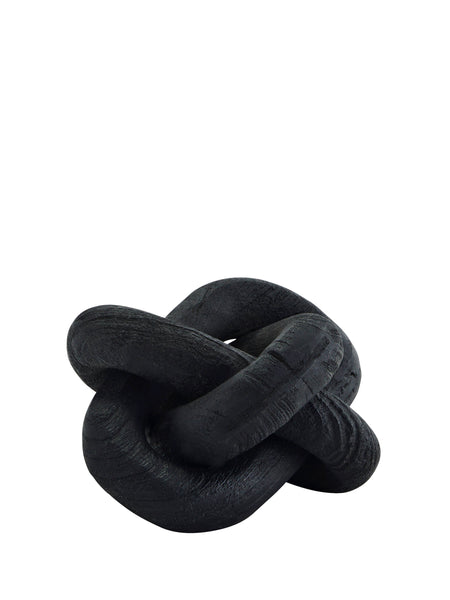 Madam Stoltz Decorative Black Recycled Wooden Knot