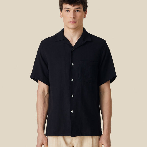  Portuguese Flannel Pique Shirt Black