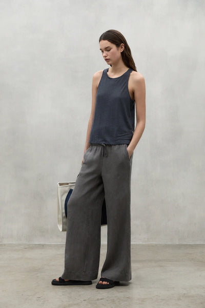 Ecoalf Mosa Linen Trousers - Charcoal