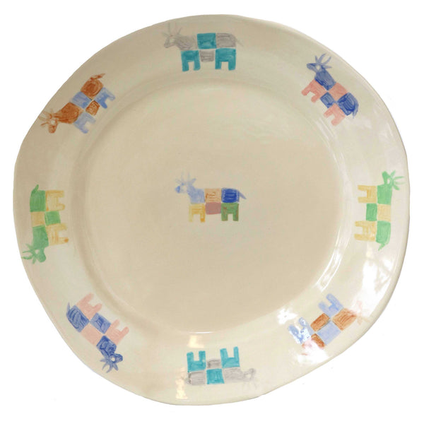 Rosanna Corfe 'Moo' Hand Painted Colourful Cow Plate